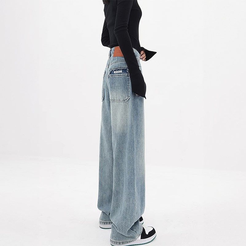 梨形身材阔腿牛仔裤女2024夏季新款胖妹妹mm高腰宽松显瘦直筒长裤,女装/女士精品,大码裤装,淘宝优惠券,粉丝福利购,淘宝优惠卷