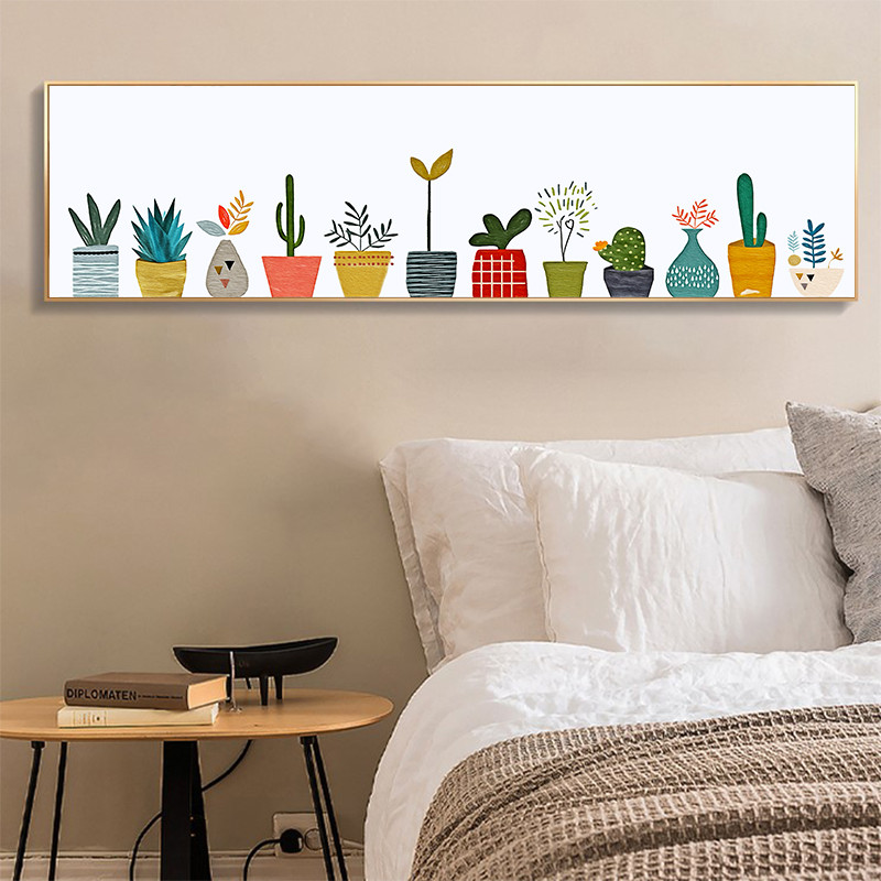 5831田e园小清新植物盆栽墙面楼梯沙发背L景墙走廊宿舍装饰画温馨