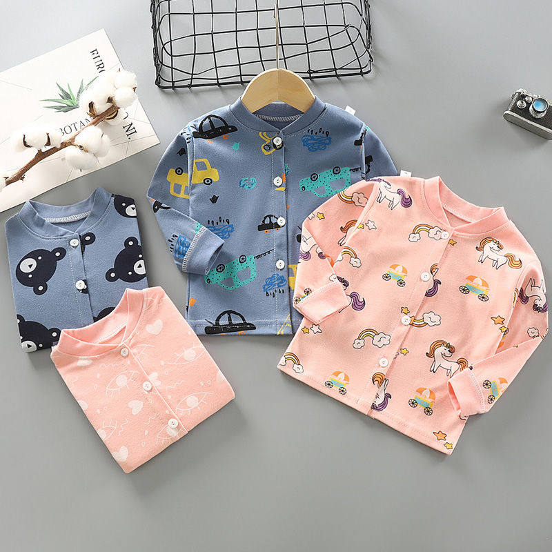 婴儿纯棉上衣男童单件秋衣宝宝套开衫内衣四季款春秋装女童打底衣,童装/婴儿装/亲子装,保暖上装,淘宝优惠券,粉丝福利购,淘宝优惠卷