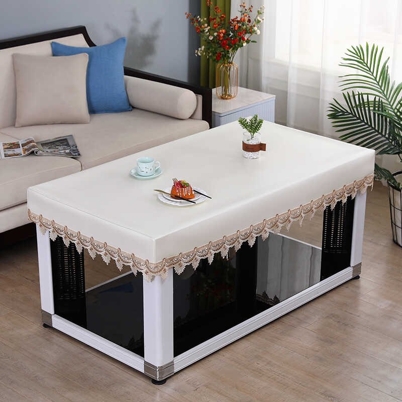 千金硅防污茶几桌布防水防油防烫免洗取暖桌电炉罩套加厚餐桌皮套