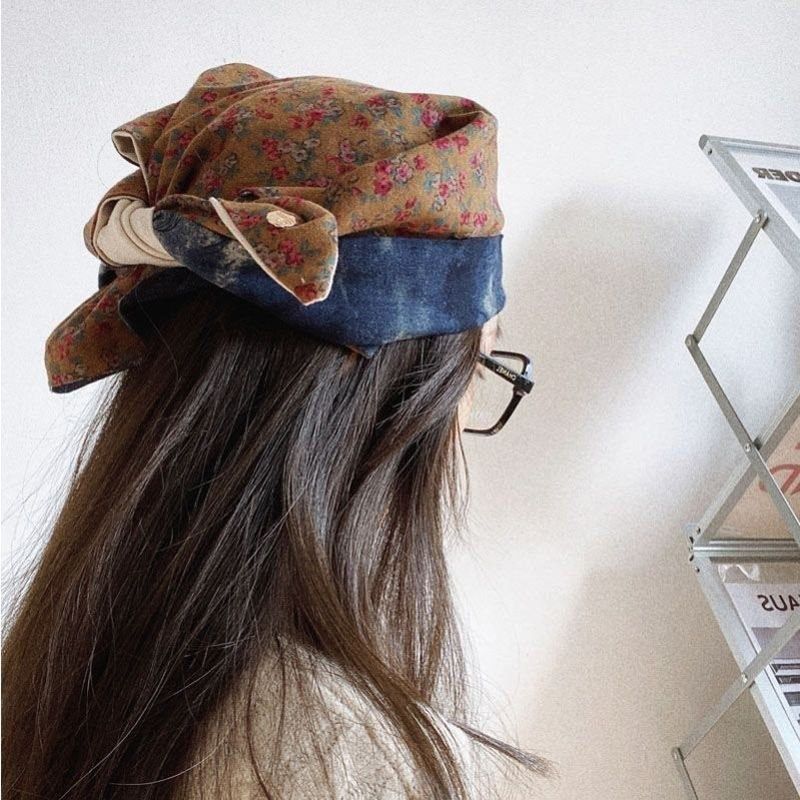头巾美拉德废土风头巾棕色美拉德配饰复古双面多功能头巾碎花精致,饰品/流行首饰/时尚饰品新,发饰,淘宝优惠券,粉丝福利购,淘宝优惠卷