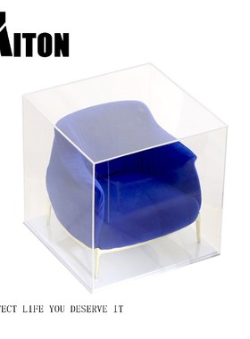 轻奢单人小沙发亚克力罩椅子模型桌面装饰摆件样板间家居软装饰品