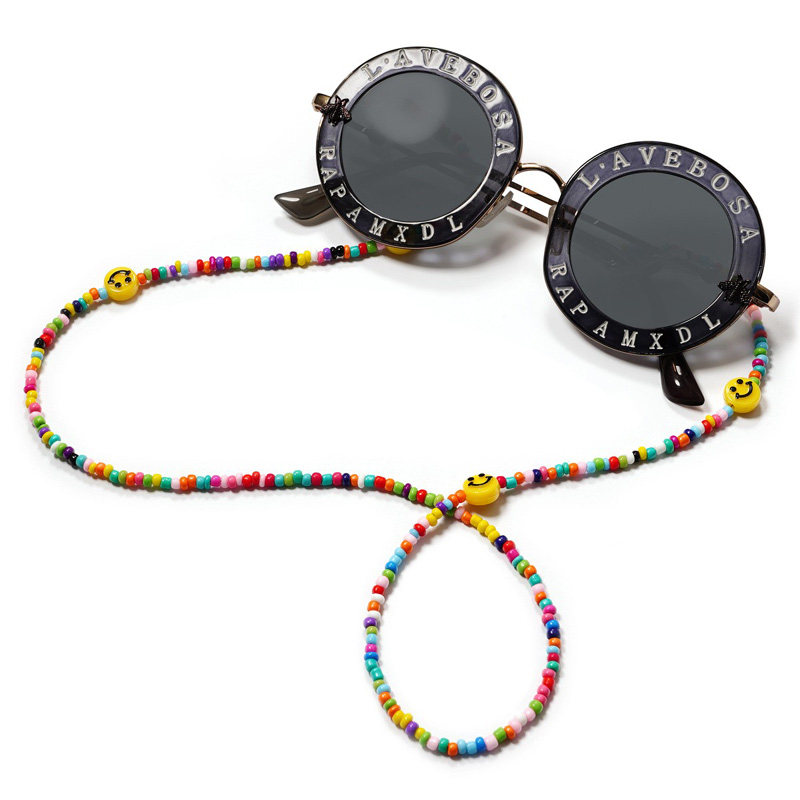 韩版笑脸少女儿童手工彩色珠子眼镜链条挂绳挂链防丢串珠果冻色,ZIPPO/瑞士军刀/眼镜,眼镜链,淘宝优惠券,粉丝福利购,淘宝优惠卷