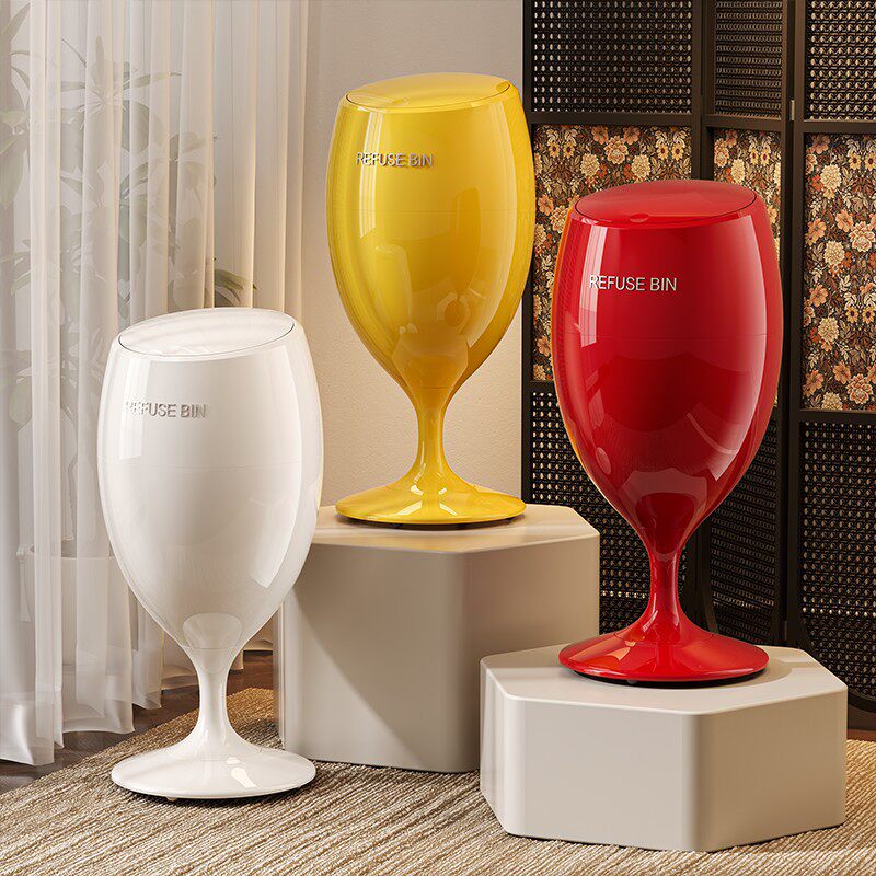 垃圾桶家用客厅2026新款卧室大容量轻奢高档高颜值带轮带翻盖纸篓