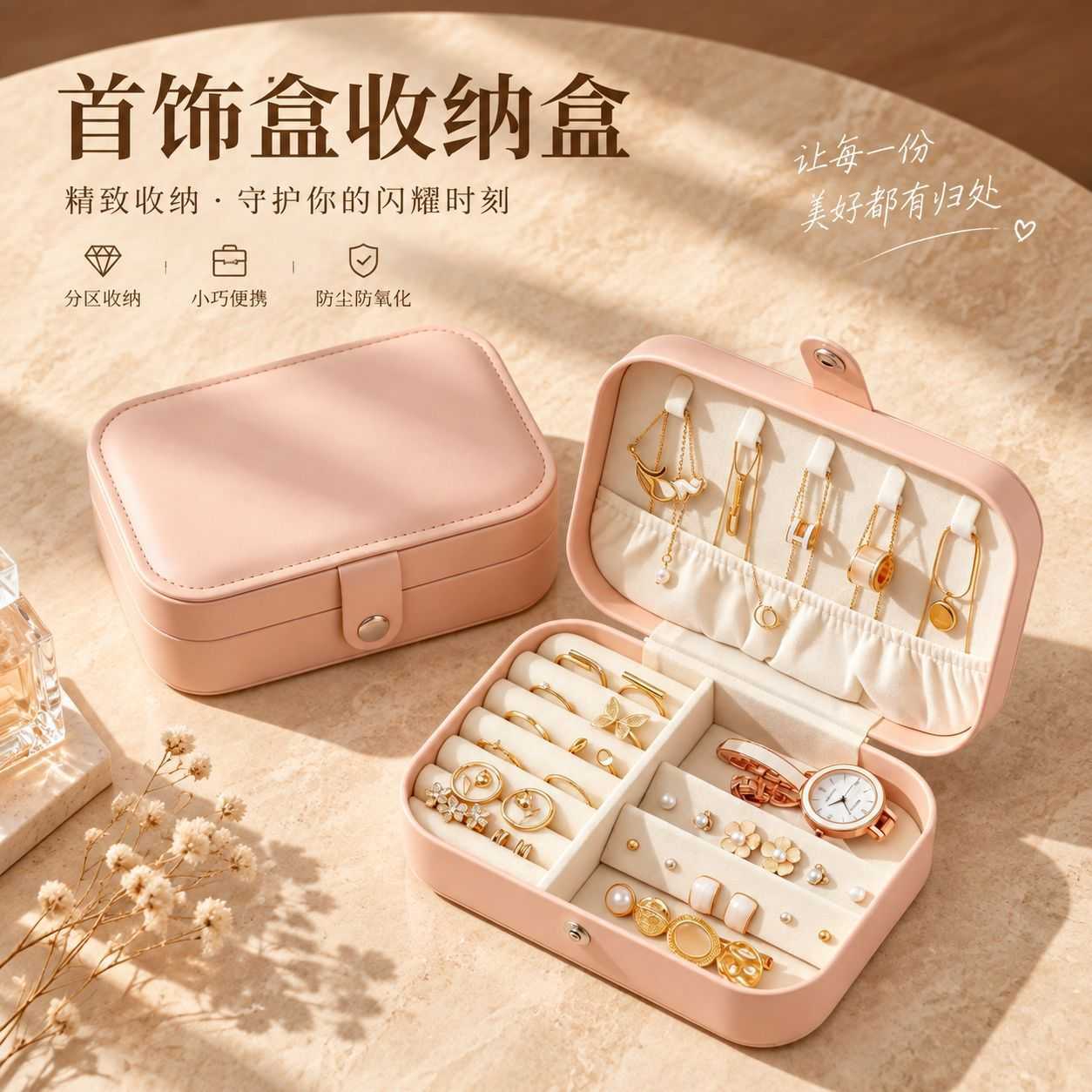 饰品首饰盒收纳盒戒指手镯项链