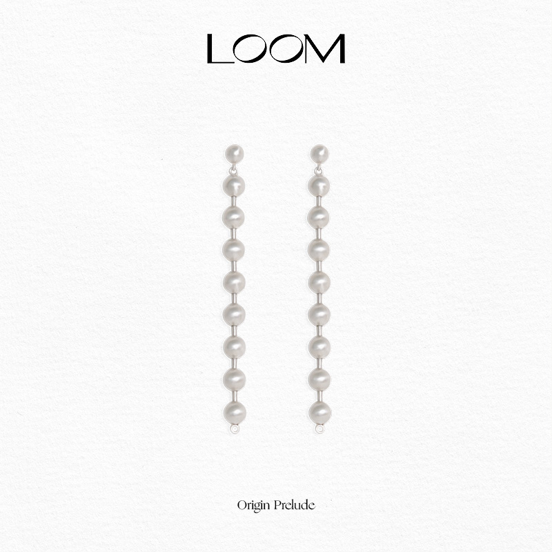 LOOM原点球形长耳钉S925纯银多种戴法小众轻奢百搭通勤圆珠耳环女