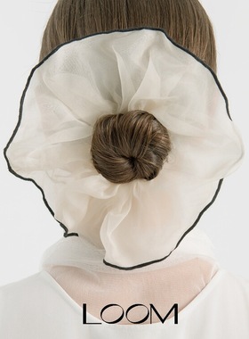 LOOM真丝缎面撞色发圈女轻奢时尚装饰大肠发圈生日礼物小众发绳