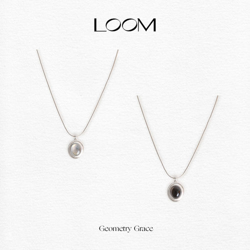 LOOM纯银天然云母石项链