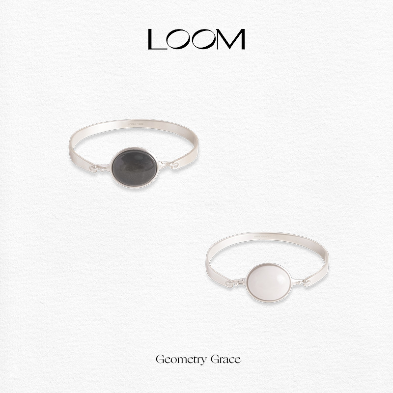 LOOM白瓷玉珍宝手镯S925纯银原创可拆卸设计百搭轻奢手环小众哑光