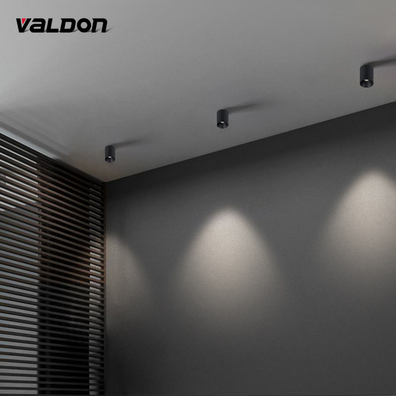 圆形LED明装筒灯免开孔吸顶单头过道走廊客厅洗墙卧室天花COB射灯,家装灯饰光源,明装射灯,淘宝优惠券,粉丝福利购,淘宝优惠卷