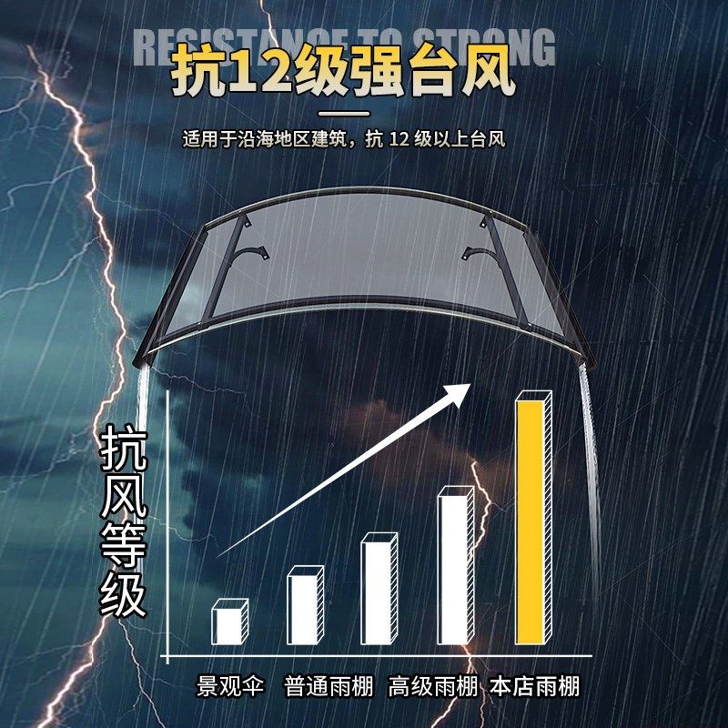 新款别墅雨棚pc耐力板户外庭院门头窗户屋檐家用铝合金遮阳光雨篷,居家日用,雨棚,淘宝优惠券,粉丝福利购,淘宝优惠卷