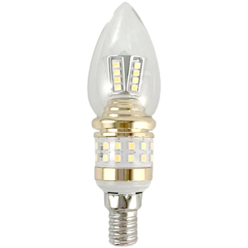 小口LED灯泡家用水晶吊灯光源拉尾泡玻璃灯罩10w小螺口E14口 尖泡