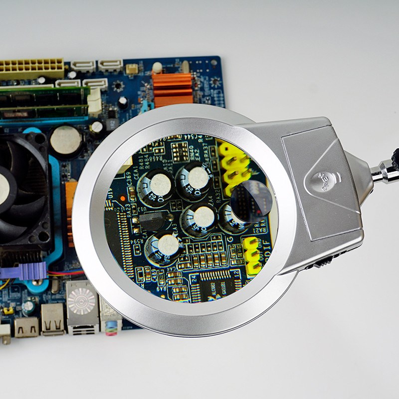 拜斯特台式放大镜高清老人阅读带led灯电子电路焊接维修工作台