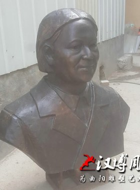真人肖像制作铸铜材质半身肖像名人胸像铜雕人物玻璃钢城市雕塑