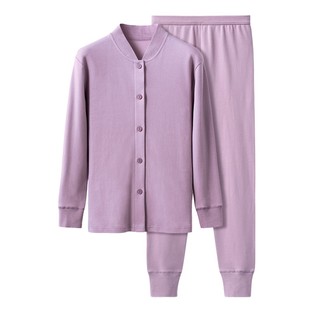 中老年人秋衣秋裤开衫套装男女士妈妈薄款纯棉毛衫爸爸保暖内衣