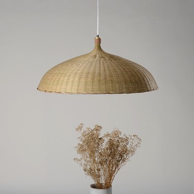 PTLIFE平田素食馆特色餐厅灯饰新中式禅意大吊灯茶室客厅灯具竹艺