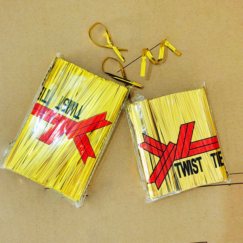 加粗金色扎丝金属扎带捆扎线扎条装饰金线铁丝绳面包礼品包袋封口