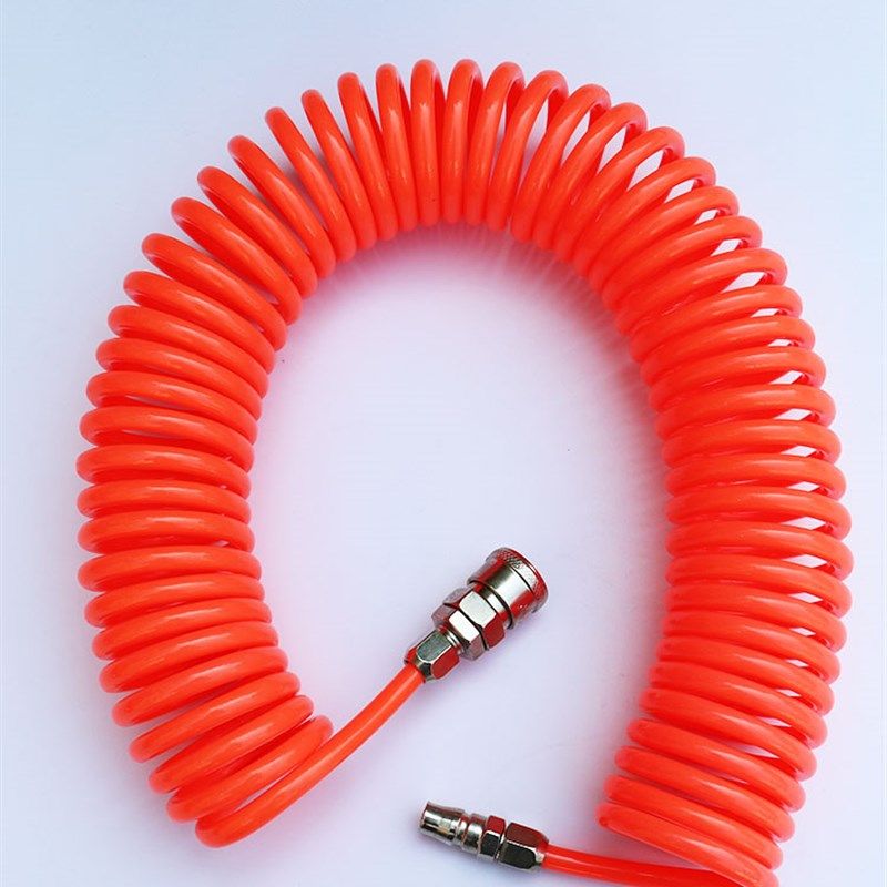 弹簧气管软管螺旋伸缩空压机打气泵高压汽管快速接头气动吹气风管