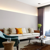 向上打光线性转角回光反光灯槽带天花洗顶预埋腰线隐形洗墙线条灯