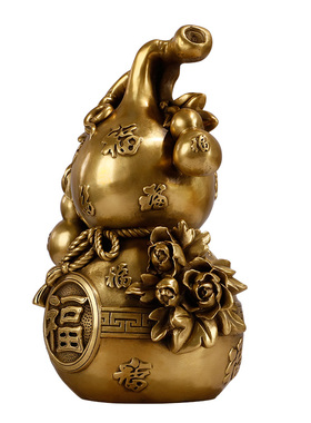 大仕缘 铜工艺品家居摆件百福葫芦招财八宝葫芦乔迁礼品