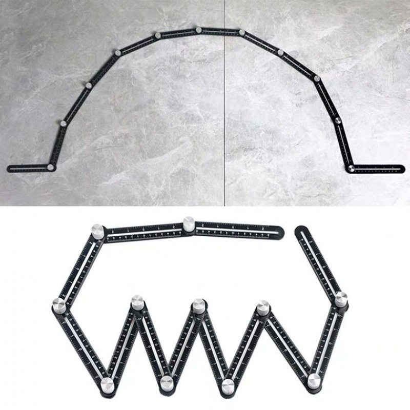 瓷砖量角器六折尺神器瓦工开孔定位器铺贴地砖角度尺万向测量尺,五金/工具,角尺,淘宝优惠券,粉丝福利购,淘宝优惠卷