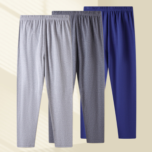 薄款 内穿老人宽松棉毛裤 保暖裤 纯棉加厚单件秋裤 老年人男衬裤 大码