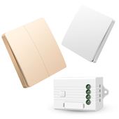 鸿雁无线遥控开关模块无线双控开关面板免布线随意贴开关220V家用