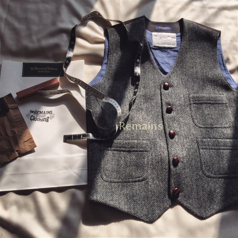 秋冬男士欧美休闲马甲新款人字纹粗花呢男装马夹英伦绅士西装背心,男装,常规马甲,淘宝优惠券,粉丝福利购,淘宝优惠卷