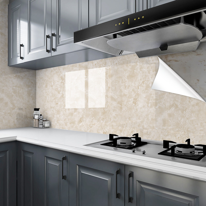 厨房贴纸防水防油墙纸防火耐高温自粘墙壁墙面大理石仿瓷砖墙贴纸,家居饰品,软装墙贴,淘宝优惠券,粉丝福利购,淘宝优惠卷