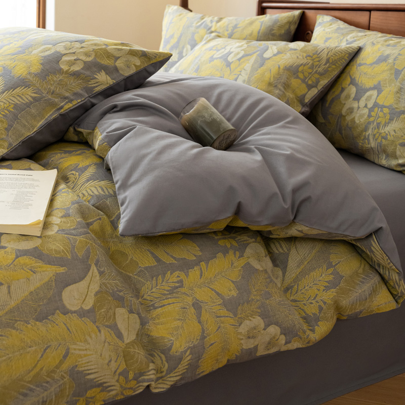 2024新款A类母婴级全棉双层纱床上四件套纯棉三件套床单被套床笠4