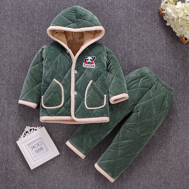 冬季加厚法兰绒儿童睡衣男童女童装秋冬款男孩三层夹棉宝宝珊瑚绒,童装/婴儿装/亲子装,家居服套装,淘宝优惠券,粉丝福利购,淘宝优惠卷