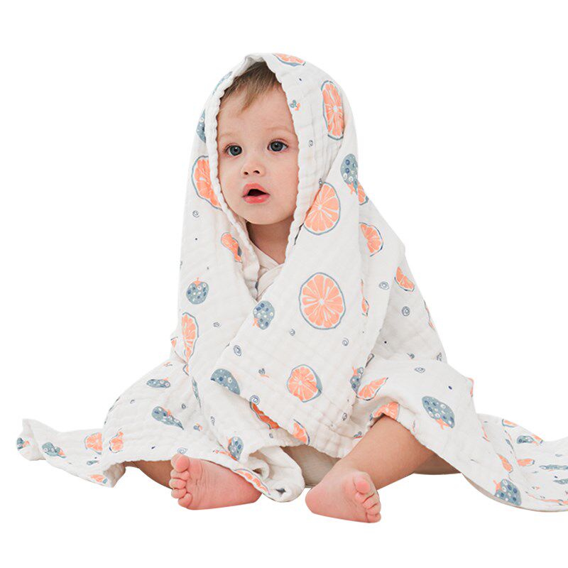 杜布诺婴儿纱布浴巾纯棉宝宝新生儿童浴巾大尺寸超软包被洗澡盖毯