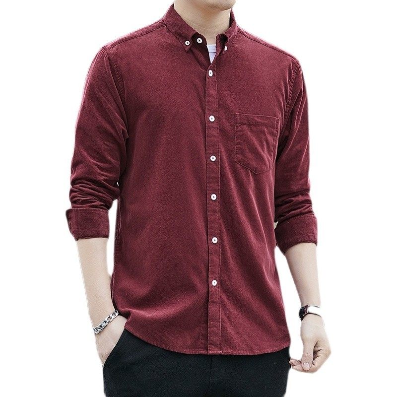 秋冬衬衫长袖男士加绒加厚纯棉宽松保暖衬衣灯芯绒休闲上衣男寸衫,男装,衬衫,淘宝优惠券,粉丝福利购,淘宝优惠卷