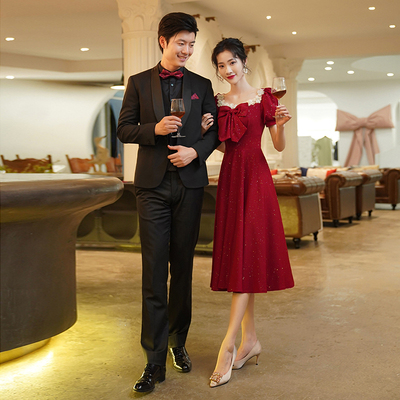 胖mm回门服连衣裙 新娘大码敬酒服平时可穿宴会订婚200斤秋季礼服