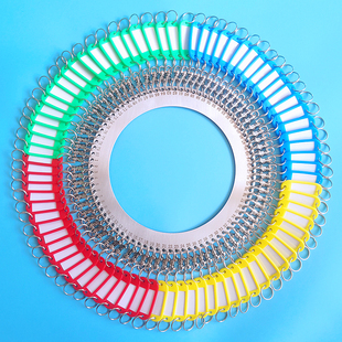 大号钥匙环圈80位不锈钢钥匙盘圆盘易拆卸狗扣朱胆扣可写字标签牌