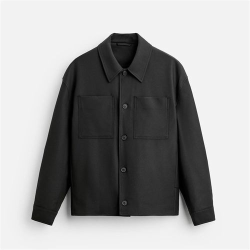 柜529!秋季新品ZA男装宽松翻领长袖 0706025 衬衫式工装外套夹克