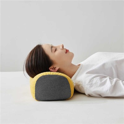 肥子妈新款砂洗荞麦颈椎枕荞麦壳圆柱枕头枕芯颈椎反弓变直专用枕