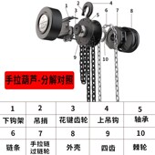 沪工手拉葫芦配件链轮齿轮外壳中轴游轮压链轮1吨2吨3吨5吨吊链