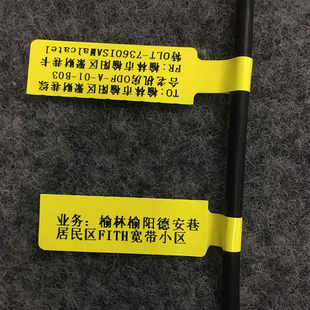 P刀型网线防水不干胶 20F精臣双排线缆标签纸通信机房尾光纤旗