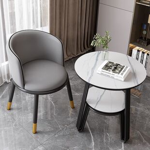 网红阳台休闲椅小圆桌小型喝茶桌子酒店接待洽谈桌椅组合