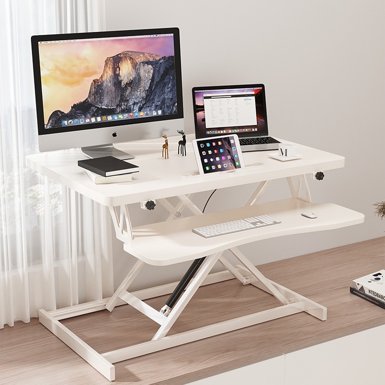 气动升降电脑桌可折叠办公桌