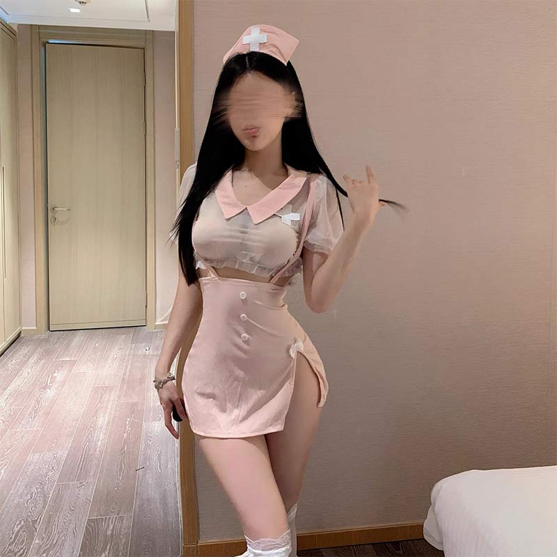 性感纯欲肚兜贴心诊疗柔纱透视护士cos趣味床上大尺度女仆制服