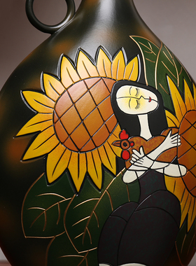 北欧陶瓷酒柜装饰品摆件餐厅餐馆家庭博古架隔断室内轻奢家居饰品