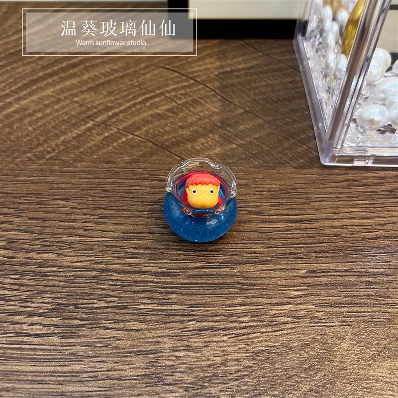 微缩小鱼缸桌面摆件可爱治愈系动漫车载装饰内饰迷你模型