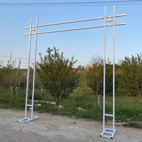 新款婚庆道具婚礼现场布置绢花拱门幸福门森系户外铁艺花门架子