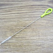 10支手柄吸管刷 婴幼儿奶瓶吸管刷子不锈钢清洁刷吸管杯清洗 包邮