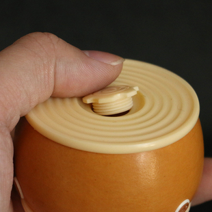 沪工精品纯手工制作天然老葫芦万体鸣虫盒叫罐鼓型有机虫具收藏