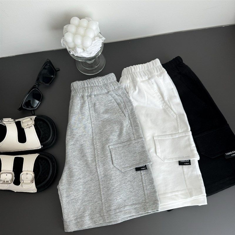 2024儿童夏季新款大口袋短卫裤中小童简约百搭男童五分裤洋气短裤,童装/婴儿装/亲子装,裤子,淘宝优惠券,粉丝福利购,淘宝优惠卷