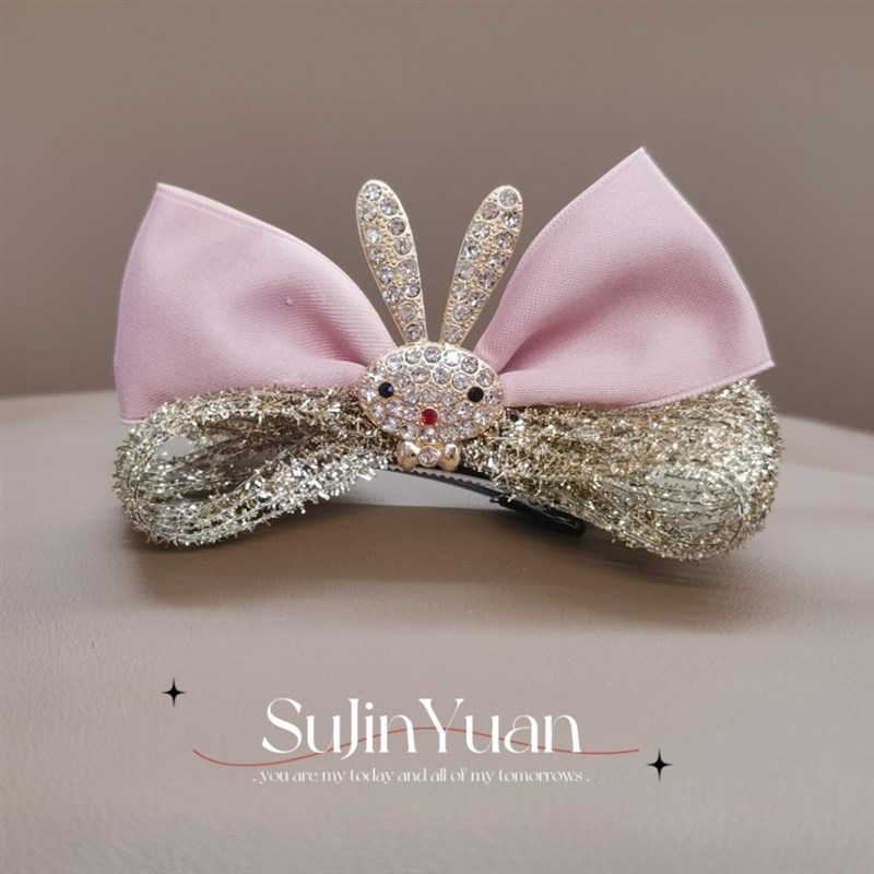 立体儿童女童蝴蝶结公主小女孩可爱发夹兔子发饰发卡夹子宝宝头饰