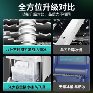 维思美碎冰机日料刺身火锅店沙冰机奶茶店雪花绵绵冰块刨冰机商用